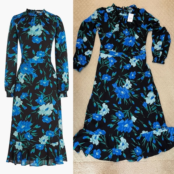 J.Crew Ruffleneck Peasant Dress - Picture 1 of 8